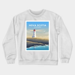 Nova Scotia, Canada - Peggy's Cove Lighthouse Crewneck Sweatshirt